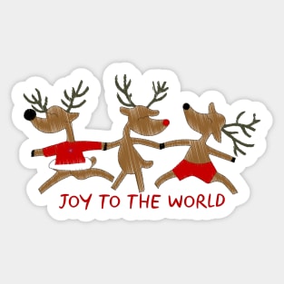 Christmas Dancing Deer Sticker